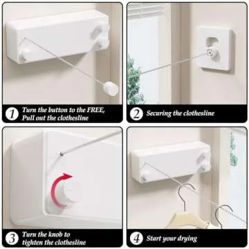 Danpoo Retractable Clothesline for Indoor & Outdoor Use