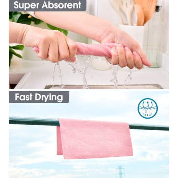 KitchLife Microfiber Towels - Eco-Friendly Cleaning Rolls