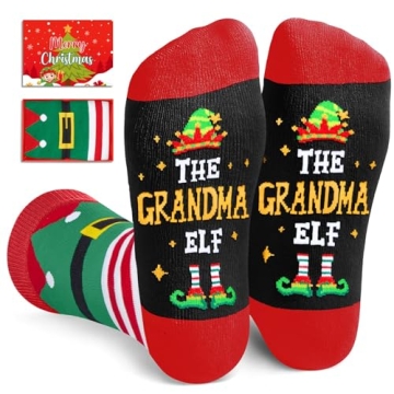 HAPPYPOP Christmas Gift Stocking Socks for Women - Perfect Secret Santa Stocking Stuffers for Her Mo...