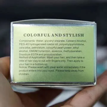 Temporary Silver Gray Hair Spray Color, Luxury Coloring Mud Grey Hair Dye Wax,Washable Treatment Hair Color Wax with All Day Hold works on white hair/non-pigmented hair for Party, Cosplay (1, Gray)