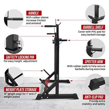 Yes4All Adjustable Barbell Multi-Function Squat Rack