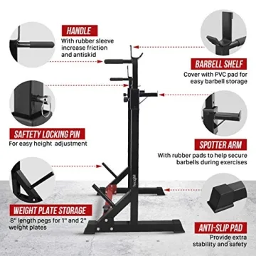 Yes4All Adjustable Barbell Multi-Function Squat Rack