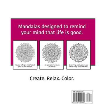 Affirmation Mandala Meditation Coloring Book for Mindfulness