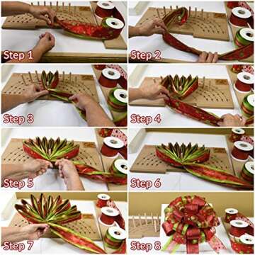 Pro Bow The Hand Bow Maker - Custom Make Ribbon Bows, DIY Wedding Bows and Wreaths, Easy Bow Maker for Weddings and Events, Large (Patented)