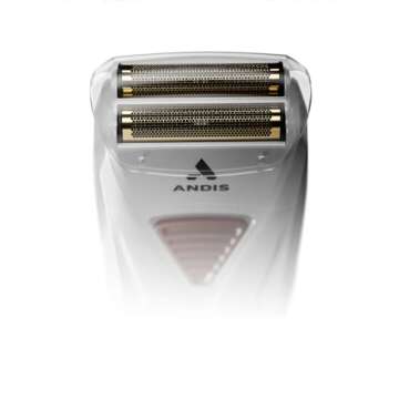 Andis TS-1 17235 Pro Foil Lithium Titanium Foil Shaver, Cord/Cordless, Smooth Shaving Cordless Shaver with Charger, Gray
