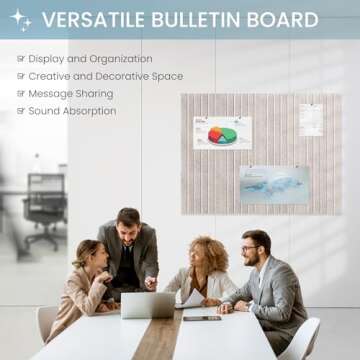 Large Cork Bulletin Board Alternative 36"x24", 6 Pack Felt CorkBoard Tiles for Office Wall with 50 P...