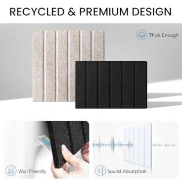 Large Cork Bulletin Board Alternative 36"x24", 6 Pack Felt CorkBoard Tiles for Office Wall with 50 Pushpins, Wall-Friendly Pin Board for Office Home School, Decorative & Noise Reduction, Beige