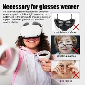 VR Anti-Blue Light Glasses for Oculus Quest 2 - Eye Protection