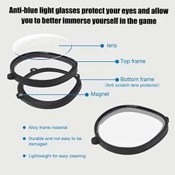 VR Anti-Blue Light Glasses for Oculus Quest 2 - Eye Protection