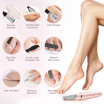 Electric Pedicure Tool Set with Rechargeable Foot Care