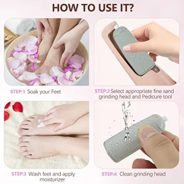 Electric Pedicure Tool Set with Rechargeable Foot Care