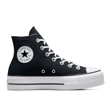Converse Women's Chuck Taylor All Star Lift High Top Sneakers, Black/White/White, 7 Medium US