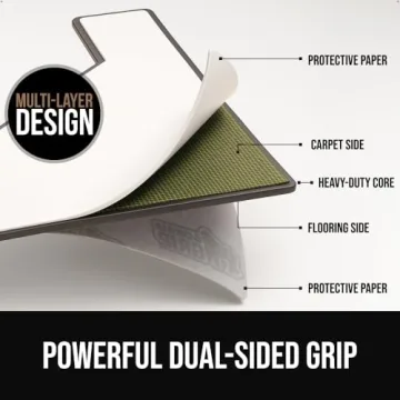 GORILLA GRIP Extra Wide Dual Sided Rug Gripper Pads - 4 Pack