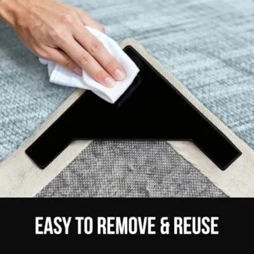 GORILLA GRIP Extra Wide Dual Sided Rug Gripper Pads - 4 Pack
