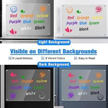 OORAII Magnetic Liquid Chalk Markers - 8 Vibrant Colors