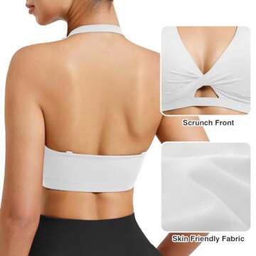 VOYJOY Wireless Sports Bra for Women - Adjustable & Stylish