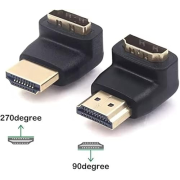 VCE HDMI Right Angle Adapter 2-Pack for Tight Spaces