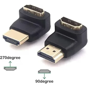 VCE HDMI Right Angle Adapter 2-Pack for Tight Spaces
