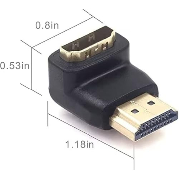 VCE HDMI Right Angle Adapter 2-Pack for Tight Spaces