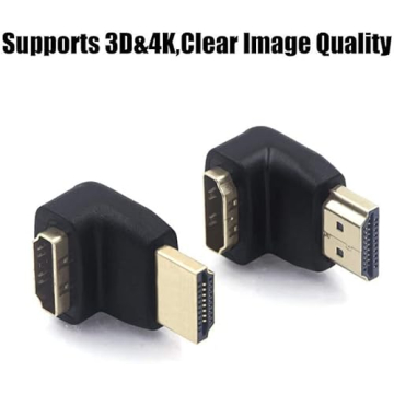 VCE HDMI Right Angle Adapter 2-Pack for Tight Spaces
