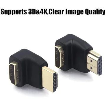 VCE HDMI Right Angle Adapter 2-Pack for Tight Spaces