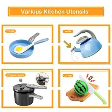 Funpynani 130Pcs Kitchen Playset for Creative Kids