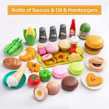 Funpynani 130Pcs Kitchen Playset for Creative Kids