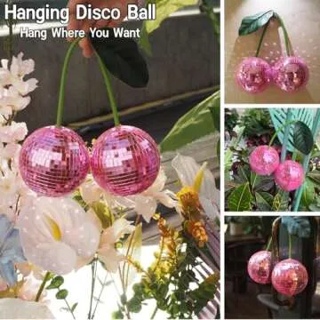 New Cherry Disco Ball - Reflective Party Decoration 3.9"