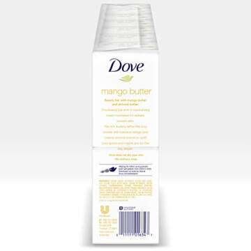 Dove Beauty Bar With Mango Butter 14 Bars To Moisturize Dry Skin More Moisturizing Than Bar Soap 3.75 oz
