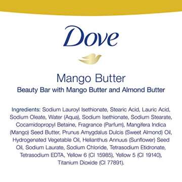Dove Beauty Bar With Mango Butter 14 Bars To Moisturize Dry Skin More Moisturizing Than Bar Soap 3.75 oz