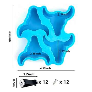 Silicone Bull Skull Molds - 12 pc DIY Kit for Car Freshies