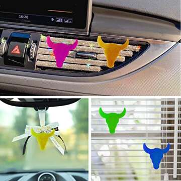 Silicone Bull Skull Molds - 12 pc DIY Kit for Car Freshies