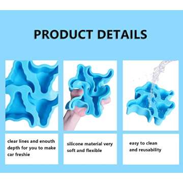 Silicone Bull Skull Molds - 12 pc DIY Kit for Car Freshies