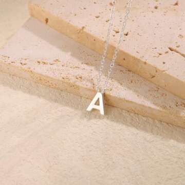 Charming Hayopi Silver Initial Necklace for Women