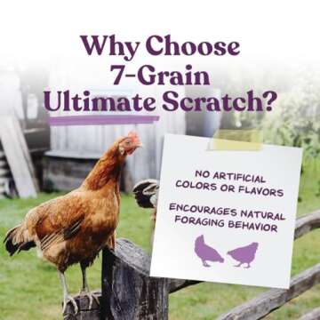 Manna Pro 7-Grain Ultimate Chicken Scratch - Scratch Grain Treat for Chickens and Other Birds - Non-GMO Natural Ingredients - 10 lbs