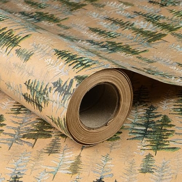 RUSPEPA Christmas Wrapping Paper Jumbo Roll Kraft