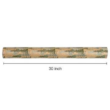 RUSPEPA Christmas Wrapping Paper Jumbo Roll Kraft