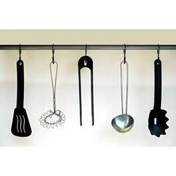 Yikla S Hooks for Hanging Plants, Clothes, Black S Shaped Hooks Made of Metal Iron, Heavy Duty S-Hooks, 30 Pack