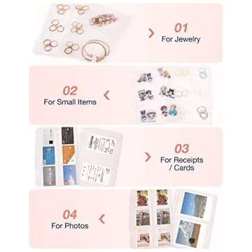 BAGSMART Travel Jewelry Case, Jewelry rolls Storage, Jewelry Bags Clear for Easy Access, Jewelry Rolls Zipper Pouch Bag for Necklaces, Earrings, Rings, Bracelets, Grey