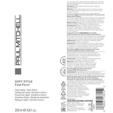 Paul Mitchell Fast Form Styling Cream-Gel, Reduces Drying Time For Faster Styling, Smoothes Texture, For All Hair Types, 6.8 Fl Oz