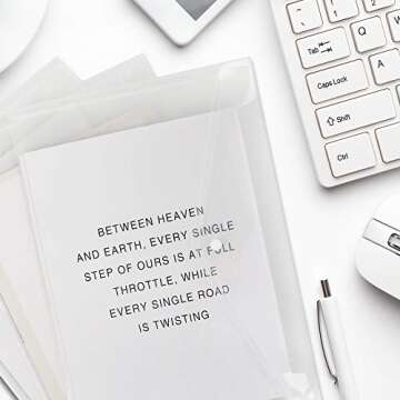 40pcs Clear Plastic Envelopes Folder, Poly Waterproof File Folder with Button Closure, US Letter A4 Size