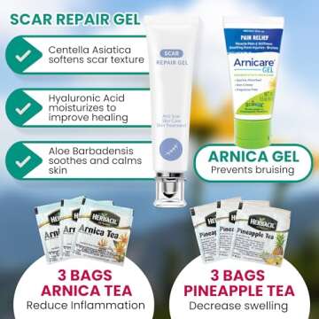 Tummy Tuck Post Surgery Supplies Kit (31 Piece Set) - Recovery Must Haves Package for Mommy Makeover Abdominoplasty