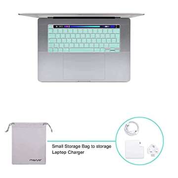 MOSISO Compatible with MacBook Pro 16 inch Case 2020 2019 Release A2141 with Touch Bar Touch ID, Protective Plastic Hard Shell Case & Keyboard Cover & Screen Protector & Storage Bag, Mint Green