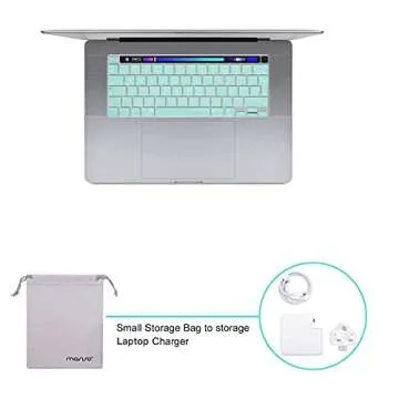 MOSISO Compatible with MacBook Pro 16 inch Case 2020 2019 Release A2141 with Touch Bar Touch ID, Protective Plastic Hard Shell Case & Keyboard Cover & Screen Protector & Storage Bag, Mint Green