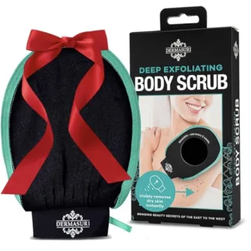 Dermasuri Exfoliating Mitt - Korean Body Scrubber for Soft Skin
