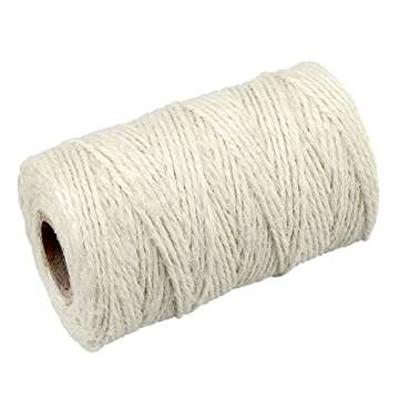 KINGLAKE 328 Feet Natural Jute Twine Best Arts Crafts Gift Twine Christmas Twine Durable Packing String,Beige