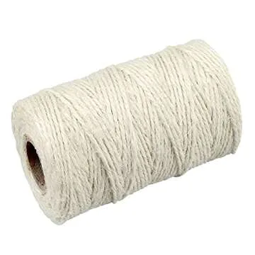 KINGLAKE 328 Feet Natural Jute Twine Best Arts Crafts Gift Twine Christmas Twine Durable Packing String,Beige