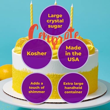 DecoPac Yellow Sanding Sugar for Cakes and Cookies