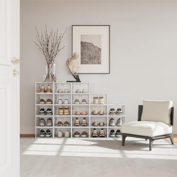 Pinkpum Clear Shoe Organizer - Stackable Shoe Storage Boxes