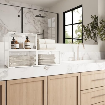 Pinkpum Clear Shoe Organizer - Stackable Shoe Storage Boxes